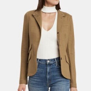 RAG & BONE Slade Wool Blazer In Dark Camel Size 8